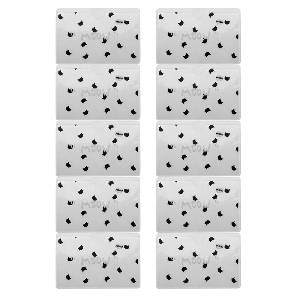 10 Pieces PVC Clear Business Work Office Card Badges Holder ID Card Cases #5