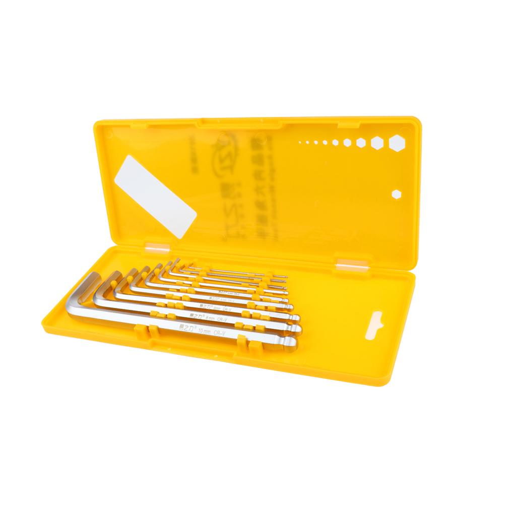 9 Piece Metric Hex Key Allen Wrench Long Short Arm L Arm Ball End