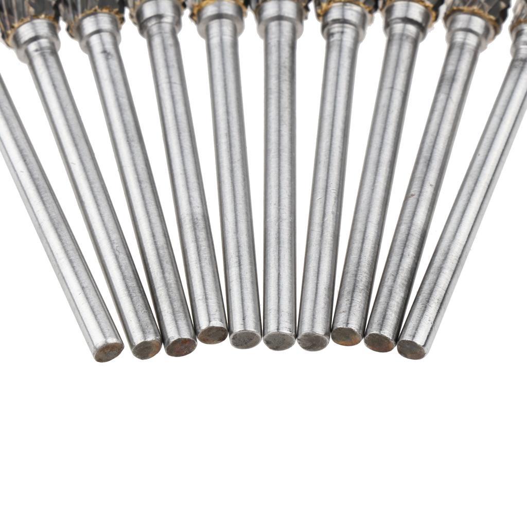 10pcs/pack Tungsten Carbide Rotary Point Burrs Die Grinder 6mm Shank Bits
