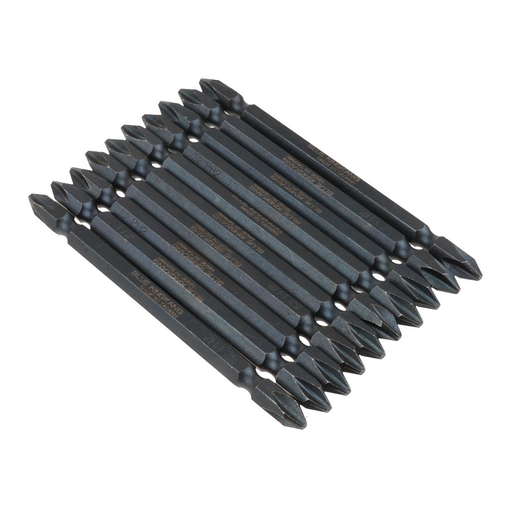 Double Ended Power Drill Phillips S2 1/4'' Cross Head Screwdriver Bits 65mm