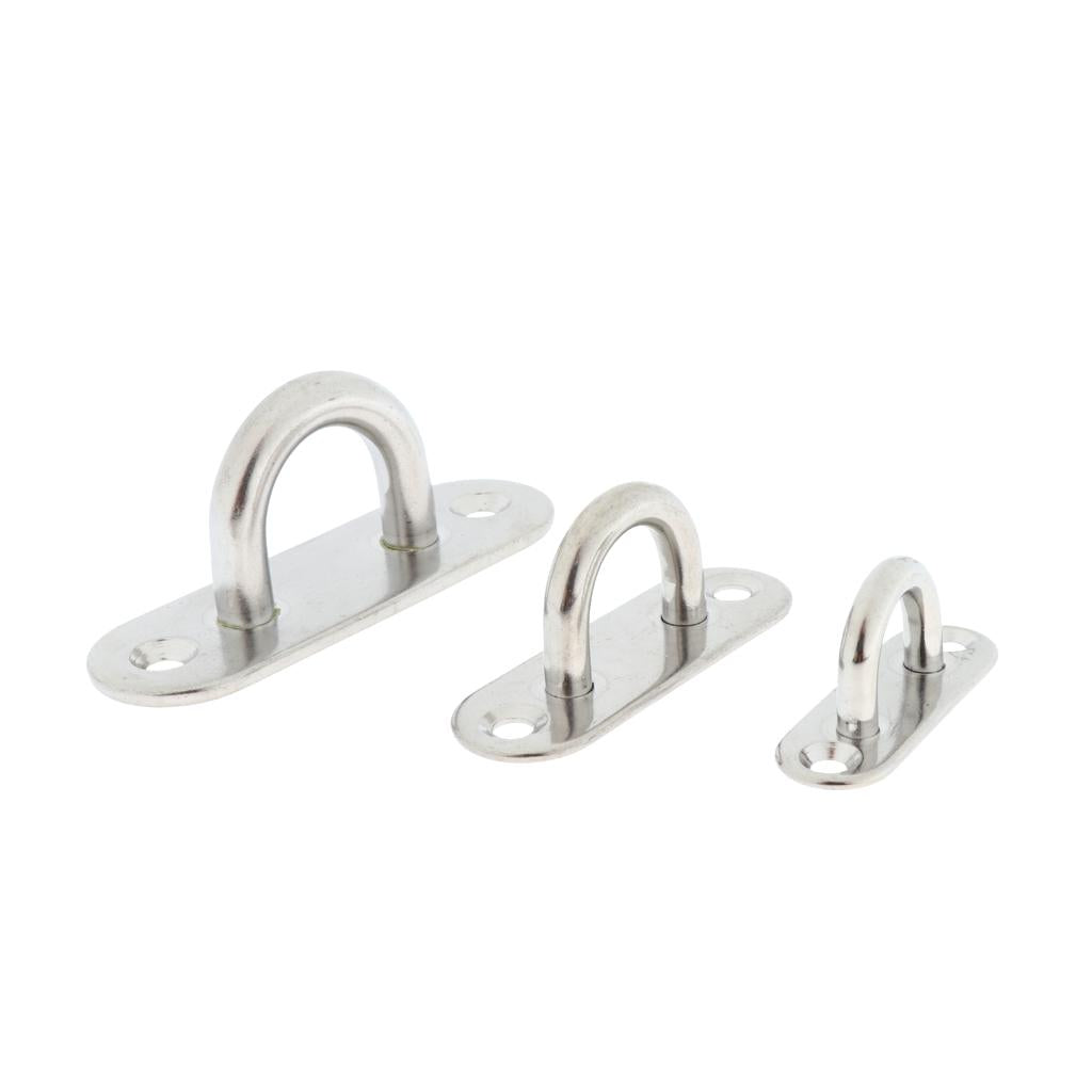 304 Stainless Steel Oblong Pad Eye Plate, Home, Marine Boat Rigging 5mm