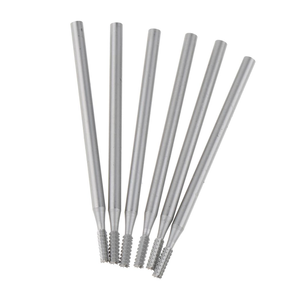 6 Pieces Rotary Burr Bit Milling Cutter Engraving Polishing Grinding Tool M