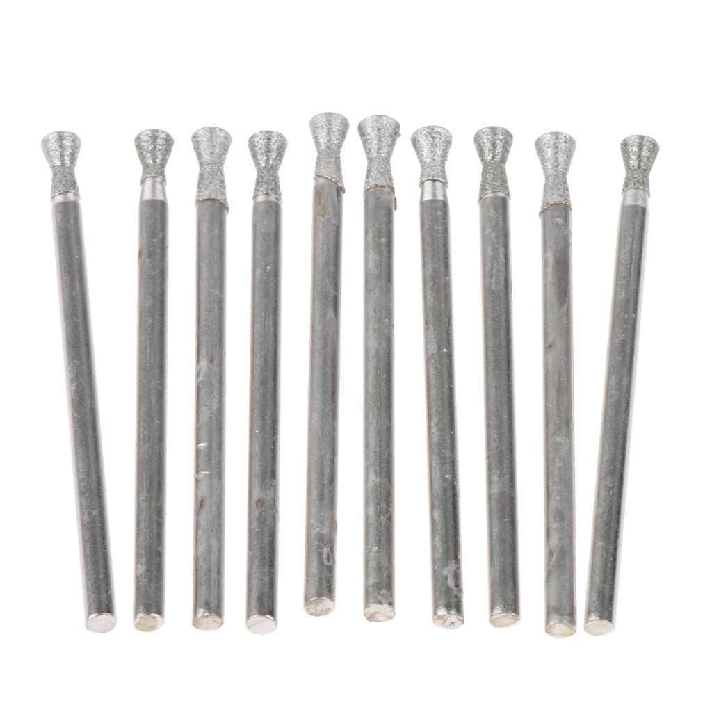 10 Pieces 1/8" Thin Disc Type Shaft Diamond Engraving Burrs Bits Diam. 3mm