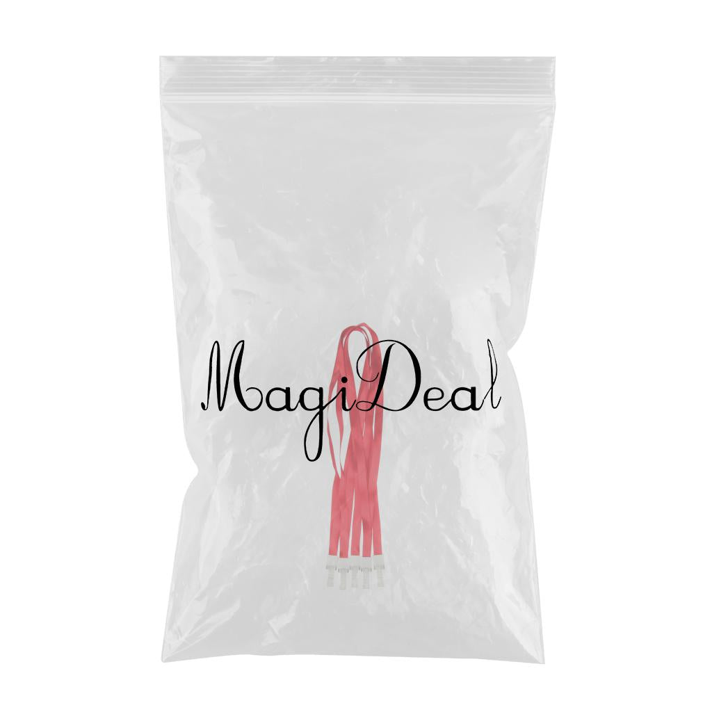 5 Pieces ID Card Holder Lanyard Straps Keychain Badge ID Neck Holders Red