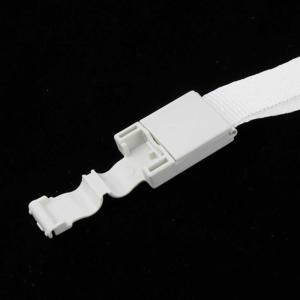 5 Pieces ID Card Holder Lanyard Straps Keychain Badge ID Neck Holders White