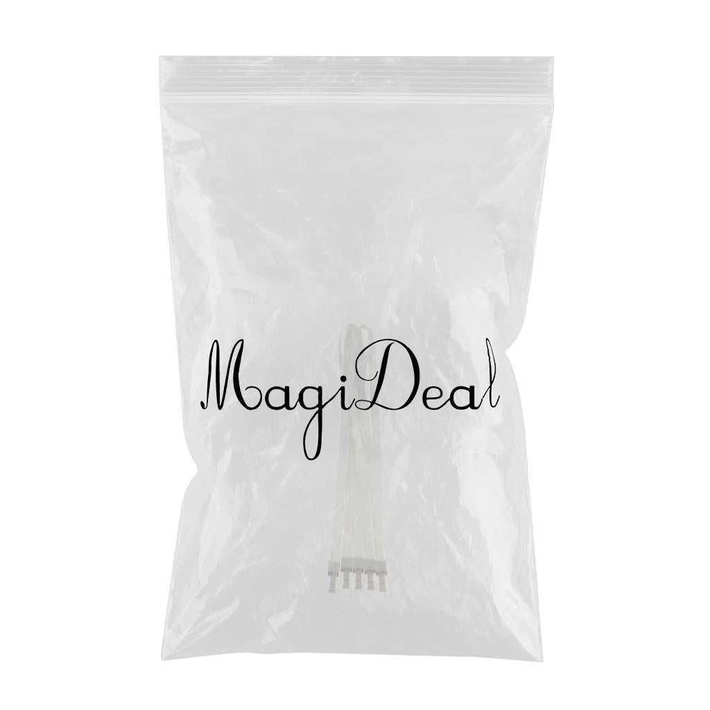 5 Pieces ID Card Holder Lanyard Straps Keychain Badge ID Neck Holders White