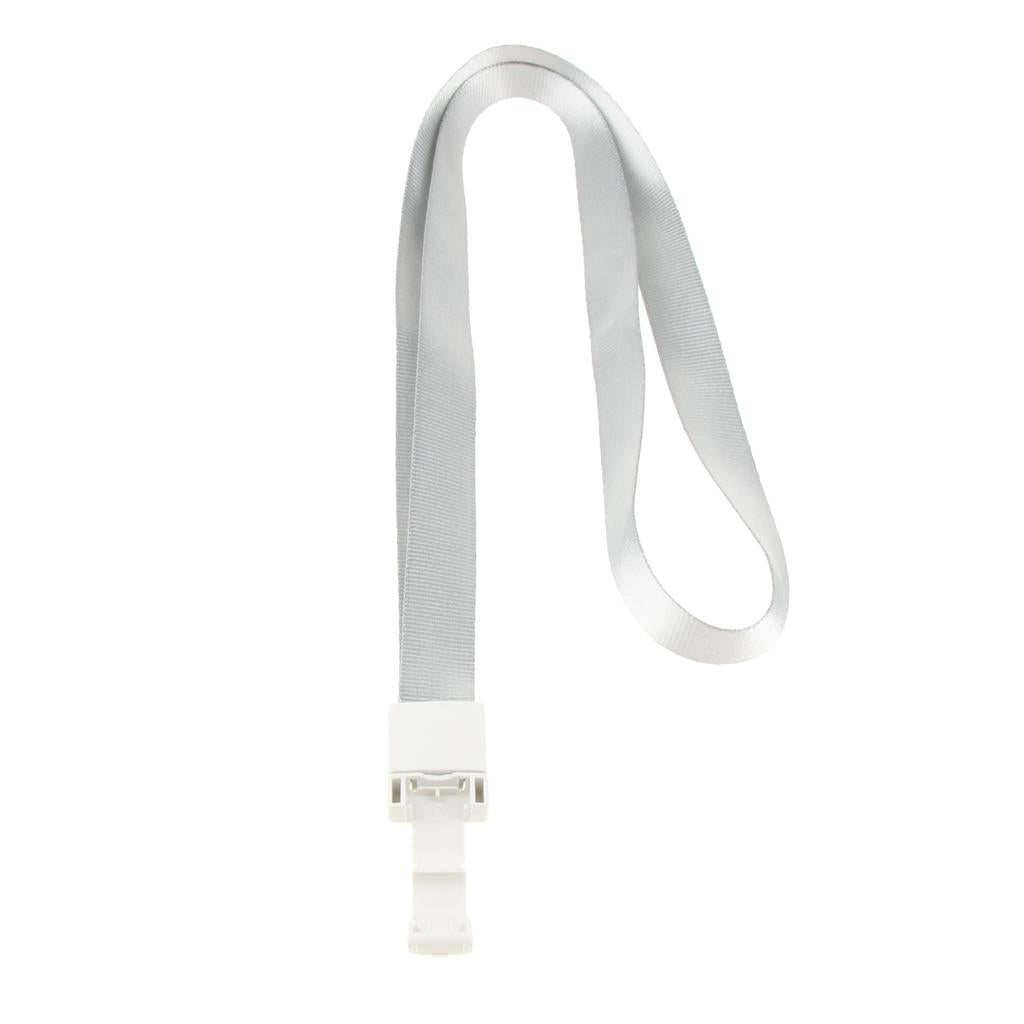5 Pieces ID Card Holder Lanyard Straps Keychain Badge ID Neck Holders Gray