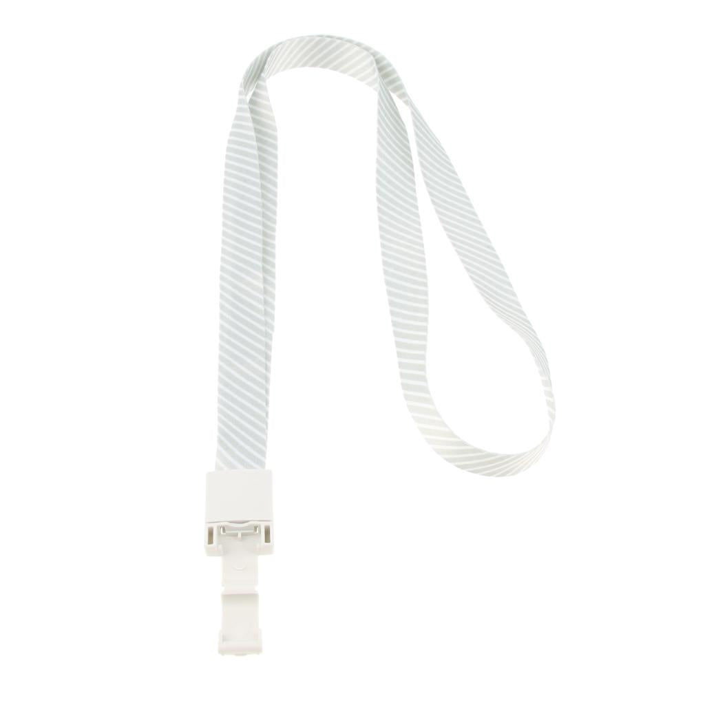 5 Pieces ID Card Holder Lanyard Straps Key Chain Badge ID Neck Holder Gray