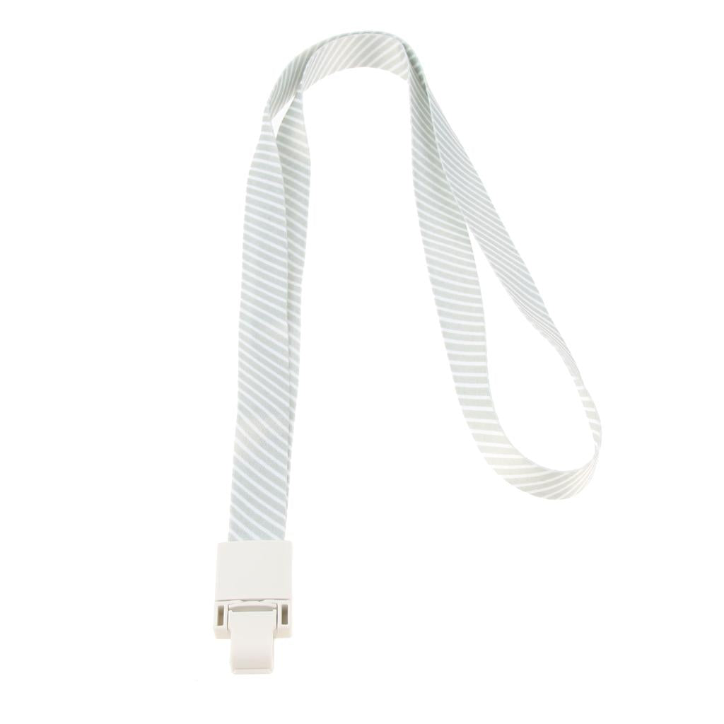 5 Pieces ID Card Holder Lanyard Straps Key Chain Badge ID Neck Holder Gray