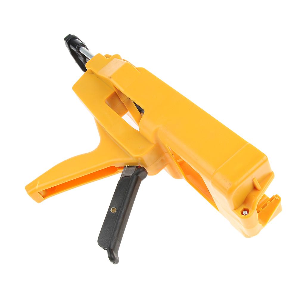 Plastic & Steel Dual-Barrel Caulk Sealant Dispenser 400ml 1:1 Cartridge