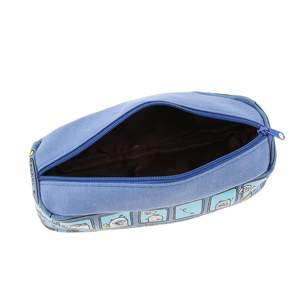 Creative Bus Pencil Bag Pen Holder Stationery Storage Organizer Blue