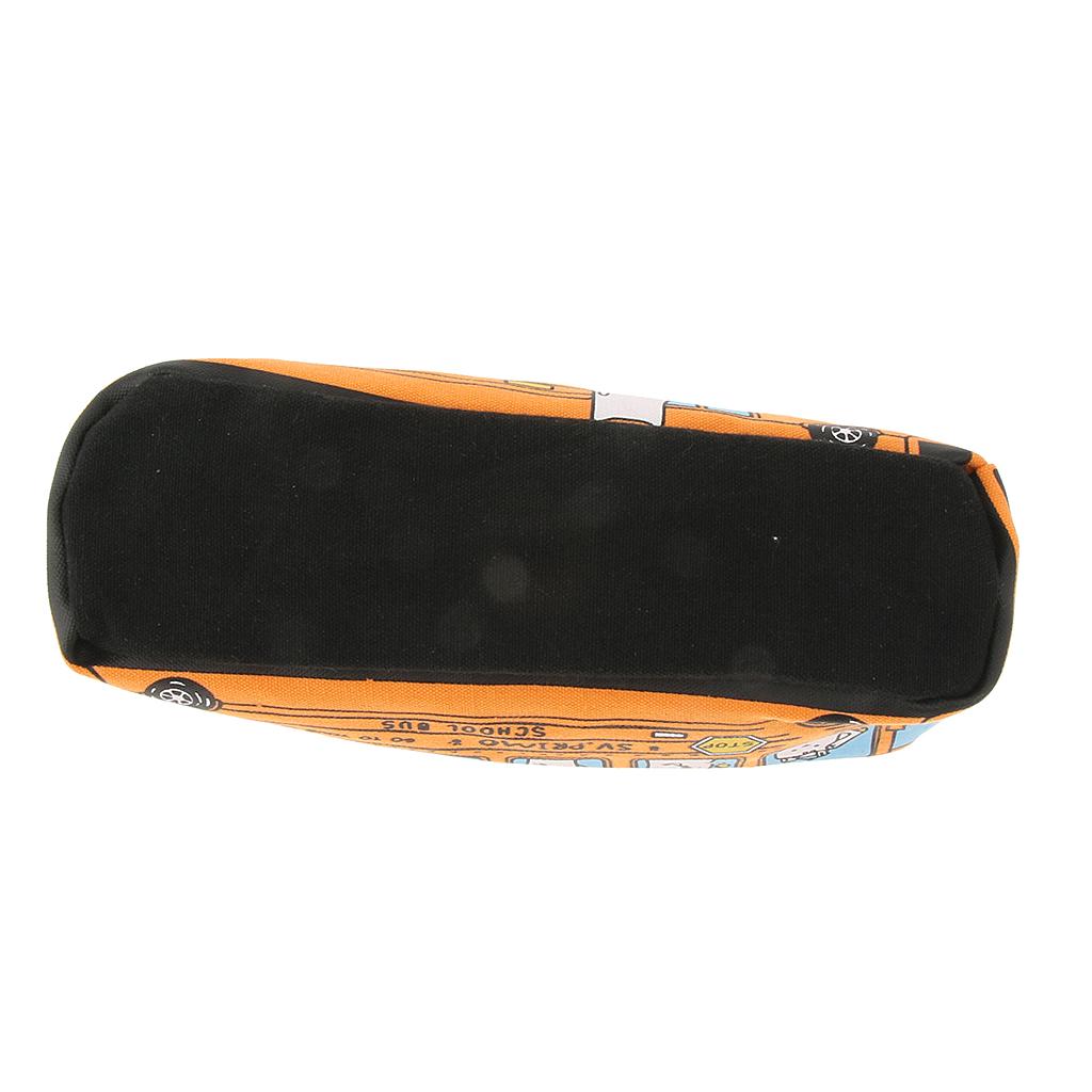 Creative Bus Pencil Bag Pen Holder Stationery Storage Organizer Orange