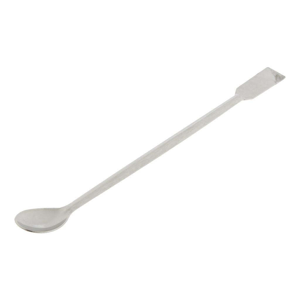 2xDouble-end Stainless Steel Dispensing Spoon/Spade Lab Scrapers 20cm
