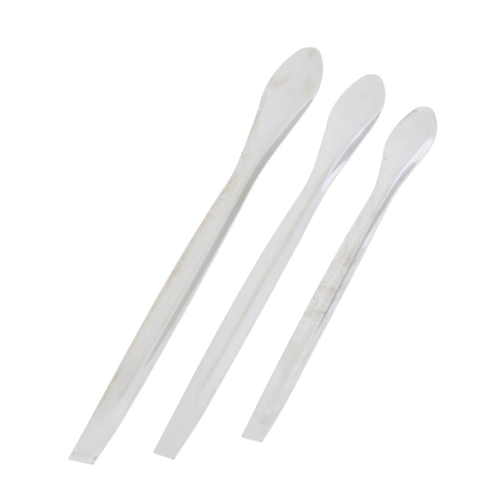 Set pf 3 Pieces Stainless Steel Dispensing Spoons Lab Micro Scrapers