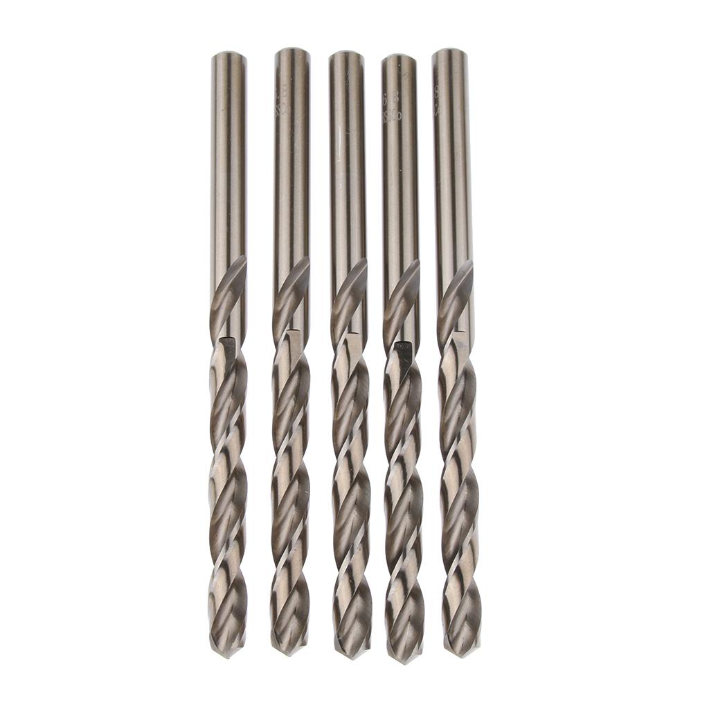 5 Pieces M35 HSS Cobalt Twist Drill Bits, 6.8mm, Sharp, Abrasion Resistant