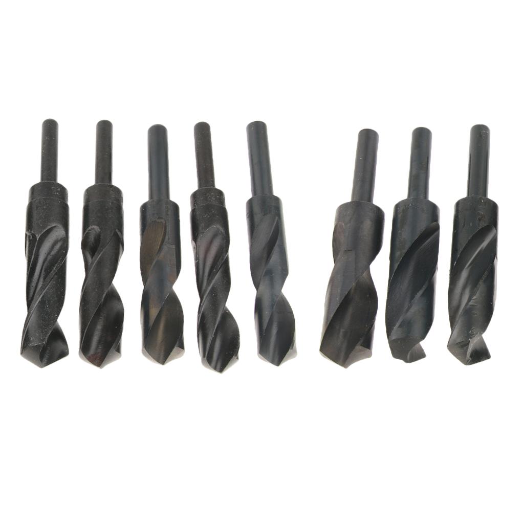 8Pcs/Set High Speed Steel 1/2 Drill Straight Shank Twist Drill Bit, 8 Size