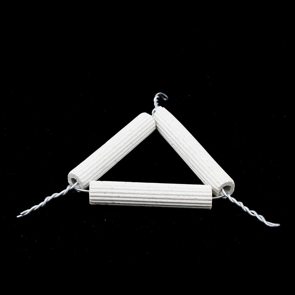 Lab Pipeclay Triangle Apparatus Crucible Holder With Clay Pipe Stems 5.6cm