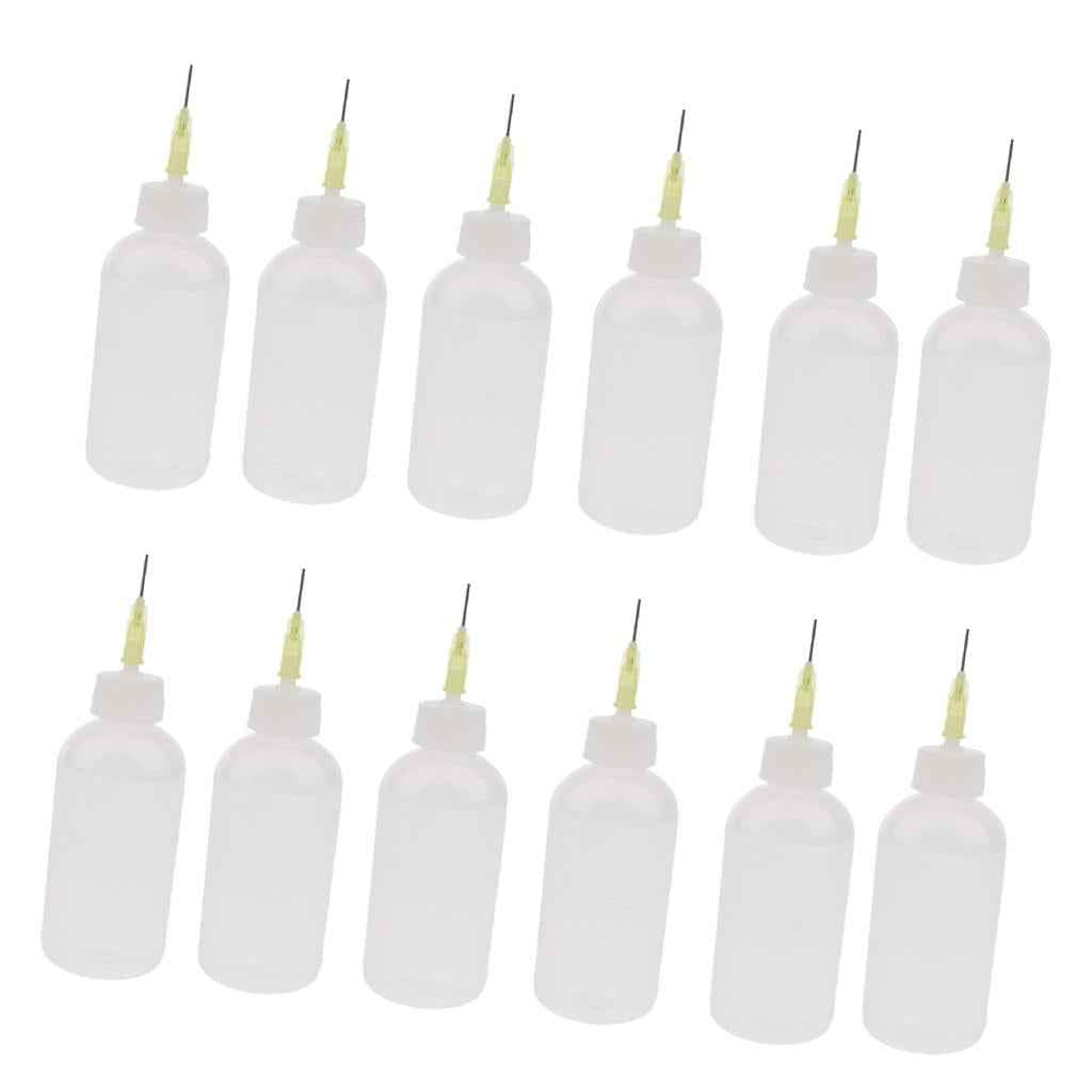 12pcs 50ml Glue Applicator Bottle Precision Needle Tip Liquid Dropper Bottle