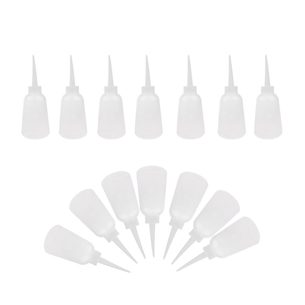 14pcs 250ml Clear White Thick Plastic Liquid Glue Applicator Bottle