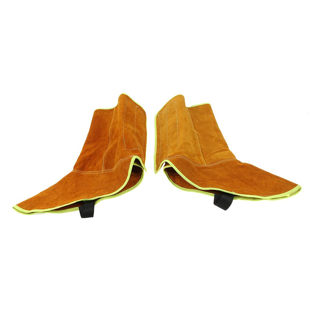 Heat Resistant Leather Welding Split Protective Shoe Cover Welder Protector