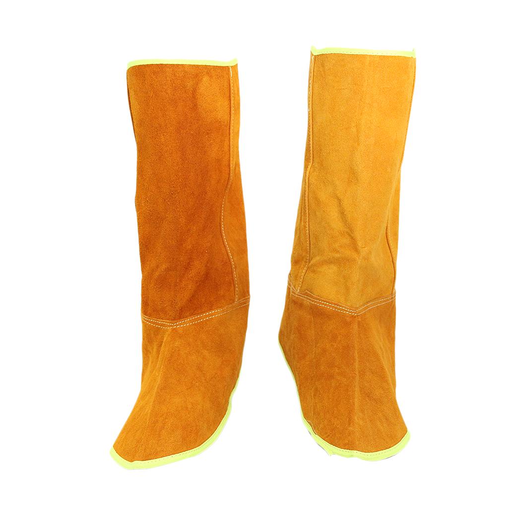 Heat Resistant Leather Welding Split Protective Shoe Cover Welder Protector