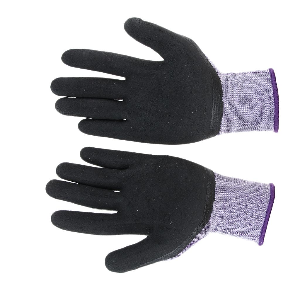 Nylon Latex Anti-Slip Elastic Safety Work Protective Gloves, Excellent Grip
