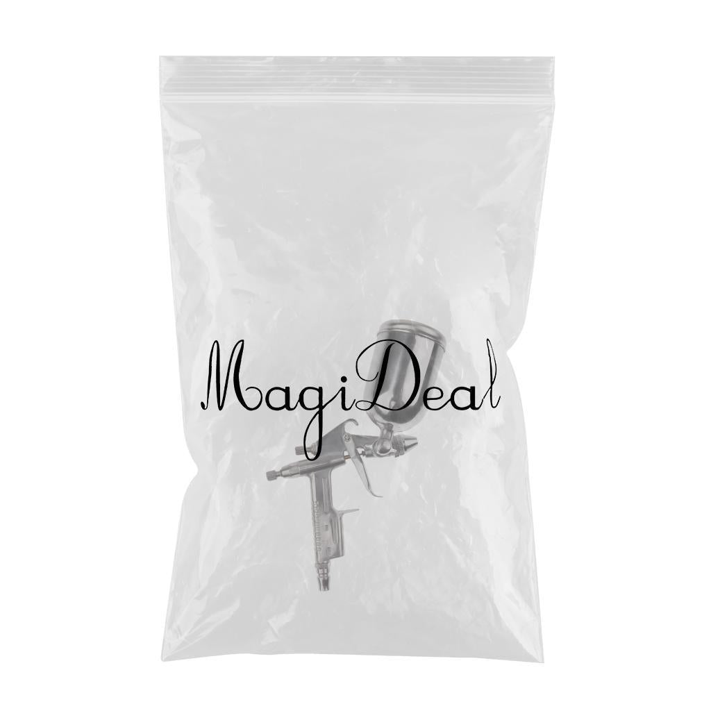 Stainless Steel Mini Low Pressure Gravity Feed Paint Spray Gun Nozzle 0.5mm with Brush, High Efficiency