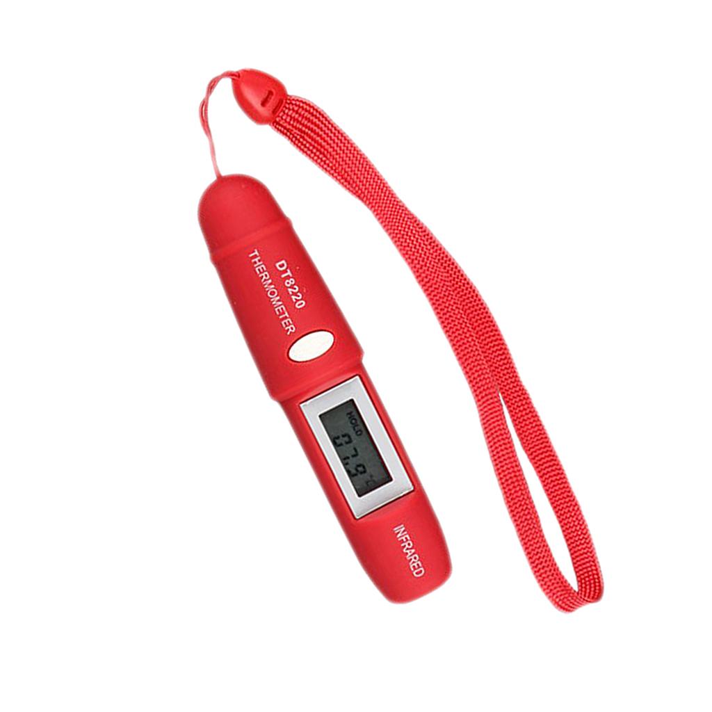 Pen Type Mini Infrared Thermometer IR Temperature Measuring LCD Red