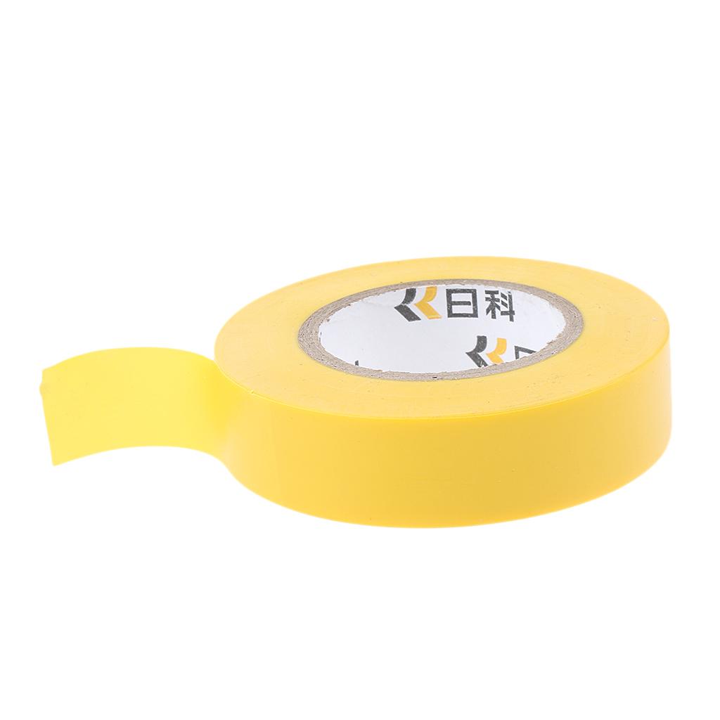 Electrical 18mm x 20m PVC Insulation/Insulating Tape Flame Retardant 6 Color Yellow