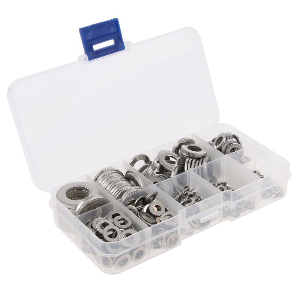 Flat Washer Solid Steel Home Common Use Hardware Accessories M2, M2.5, M3, M/4, M5, M6, M8, M10 M12 580PCS Pack