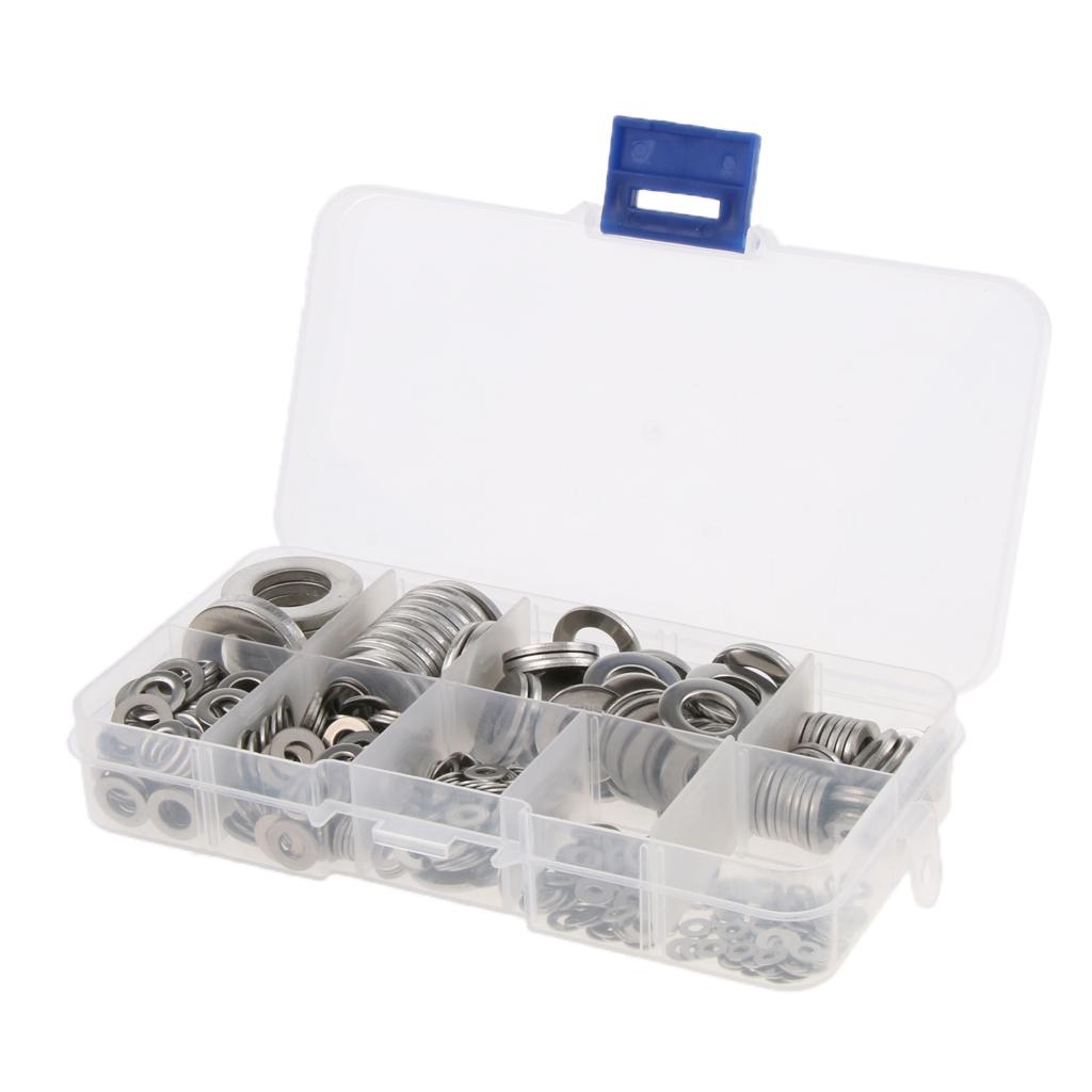 Flat Washer Solid Steel Home Common Use Hardware Accessories M2, M2.5, M3, M/4, M5, M6, M8, M10 M12 580PCS Pack