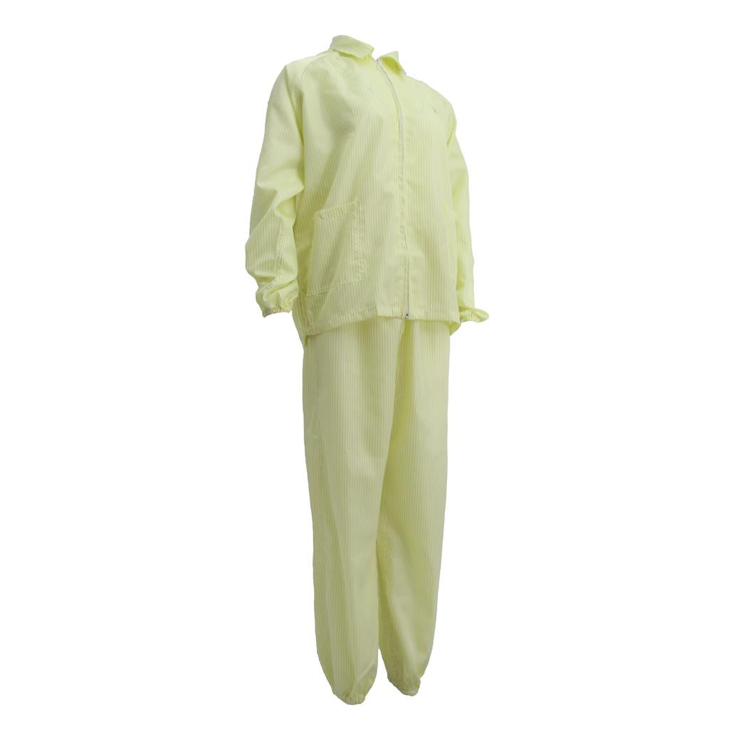 Protective Dustproof Anti-static Clothes for Auto Repair Work Light Yellow