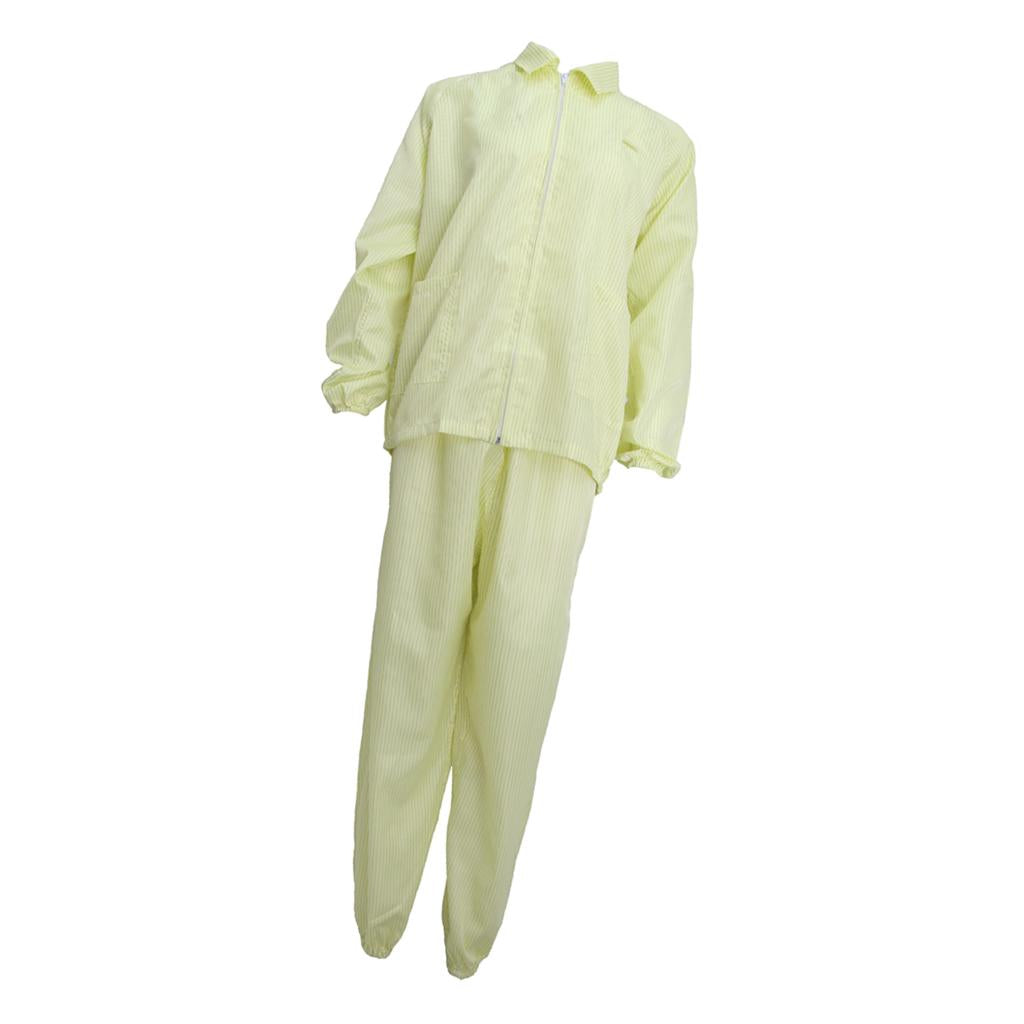Protective Dustproof Anti-static Clothes for Auto Repair Work Light Yellow