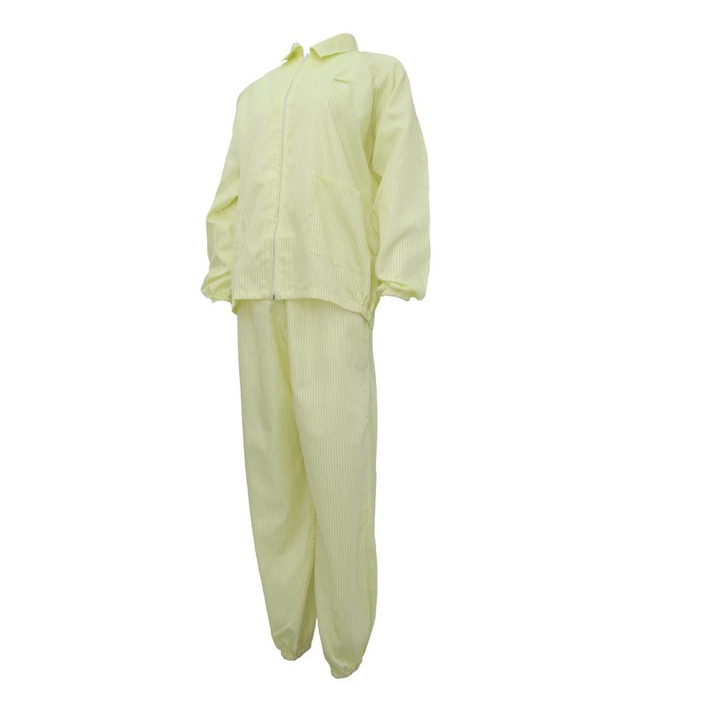 Protective Dustproof Anti-static Clothes for Auto Repair Work Light Yellow