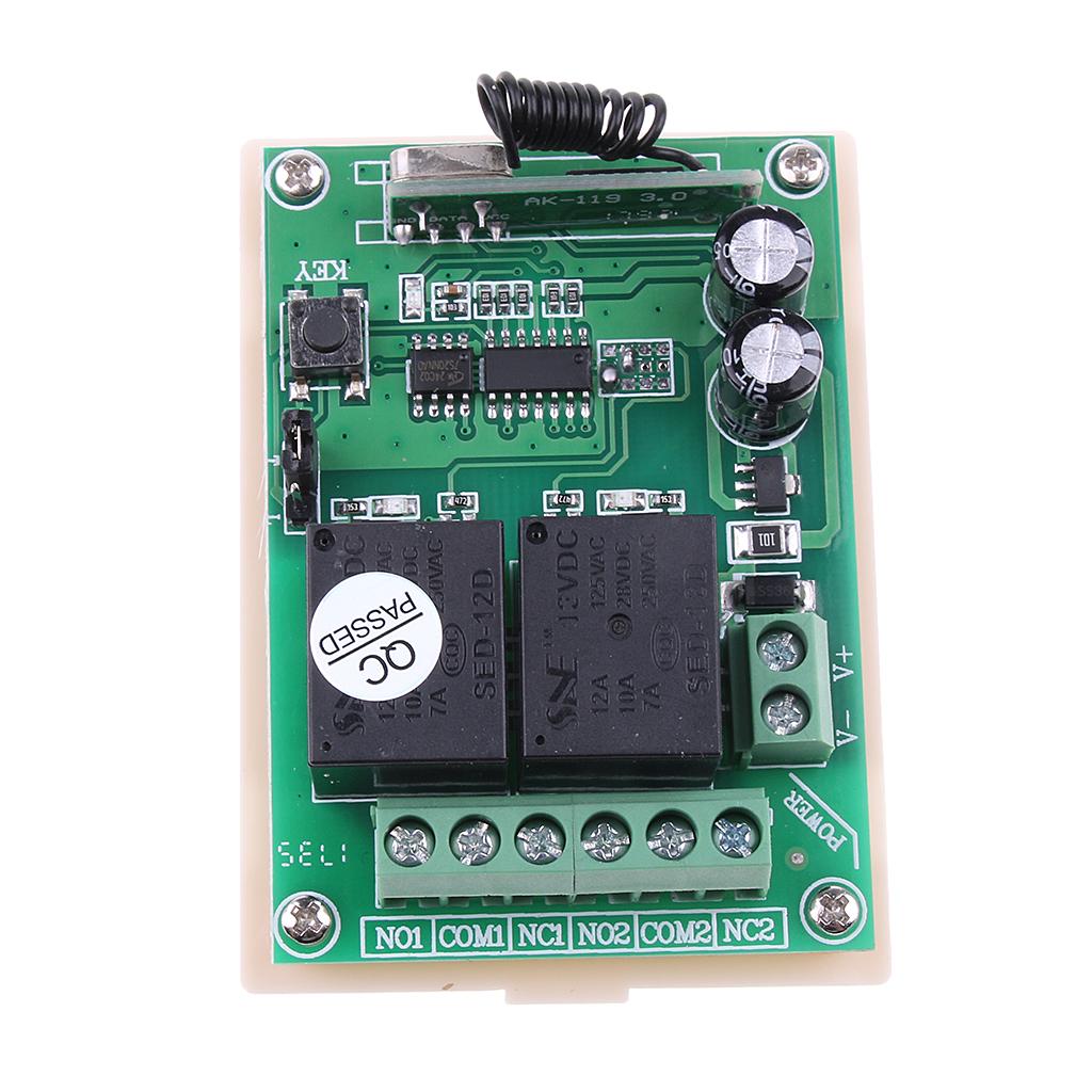 Wireless Remote Control Switch DC12V Relay Receiver&RF Transmitter 433Mhz