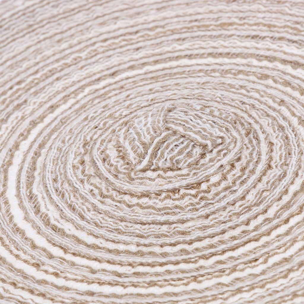 4x18cm Hand Knitting Ramie Table Round Placemat Thermal Insulation Mat Coffee