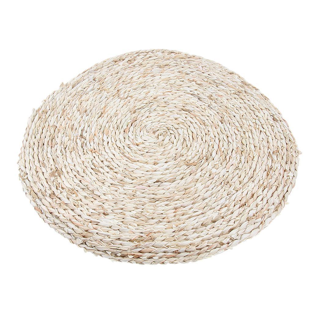Round Corn Peel Straw Weave Placemat Tablemat Dinner Mat Pad Kitchen 50cm