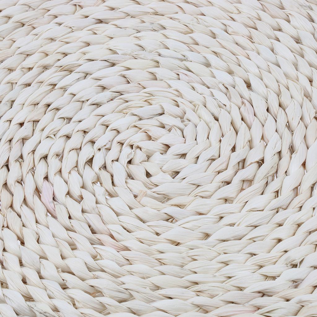 Round Corn Peel Straw Weave Placemat Tablemat Dinner Mat Pad Kitchen 50cm