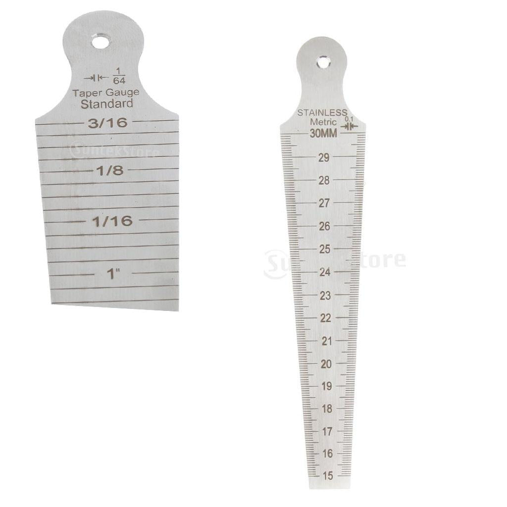 15-30mm Stainless Steel Welding Taper Gauge Gage Gap Hole Inspection Ruler