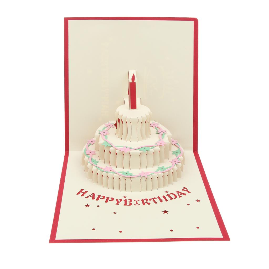 3D Pop Up Greeting Cards Wedding Birthday Valentine's Day Anniversary Nice B