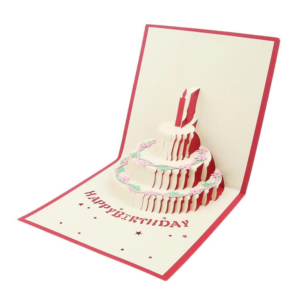 3D Pop Up Greeting Cards Wedding Birthday Valentine's Day Anniversary Nice B