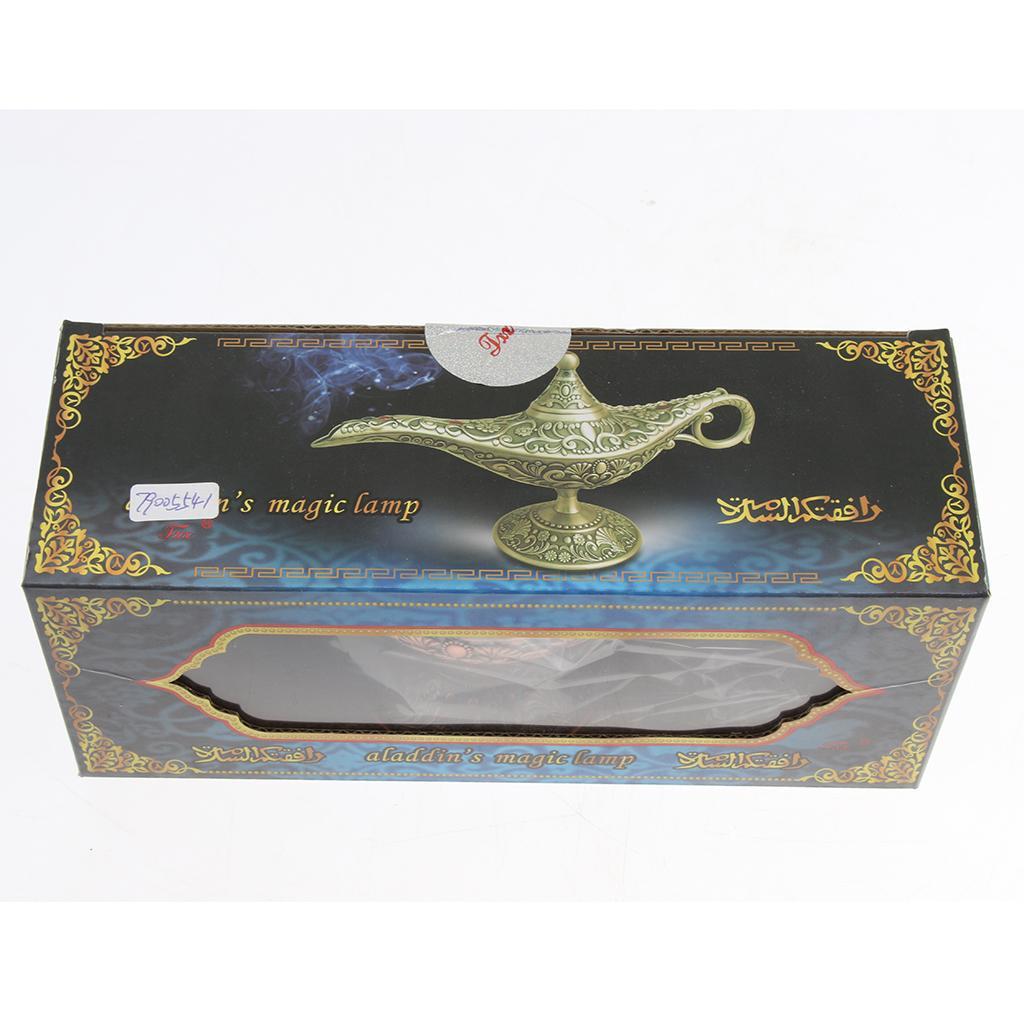 Aladdin Genie Light Lamp Jewelry Holder Home Decoration Gift Red Copper