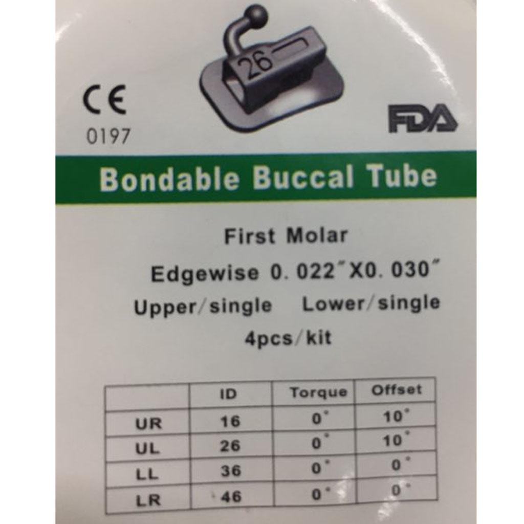 40 Pieces Stainless Steel Edgewise First Molar Buccal Tube Pack 16 26 36 46