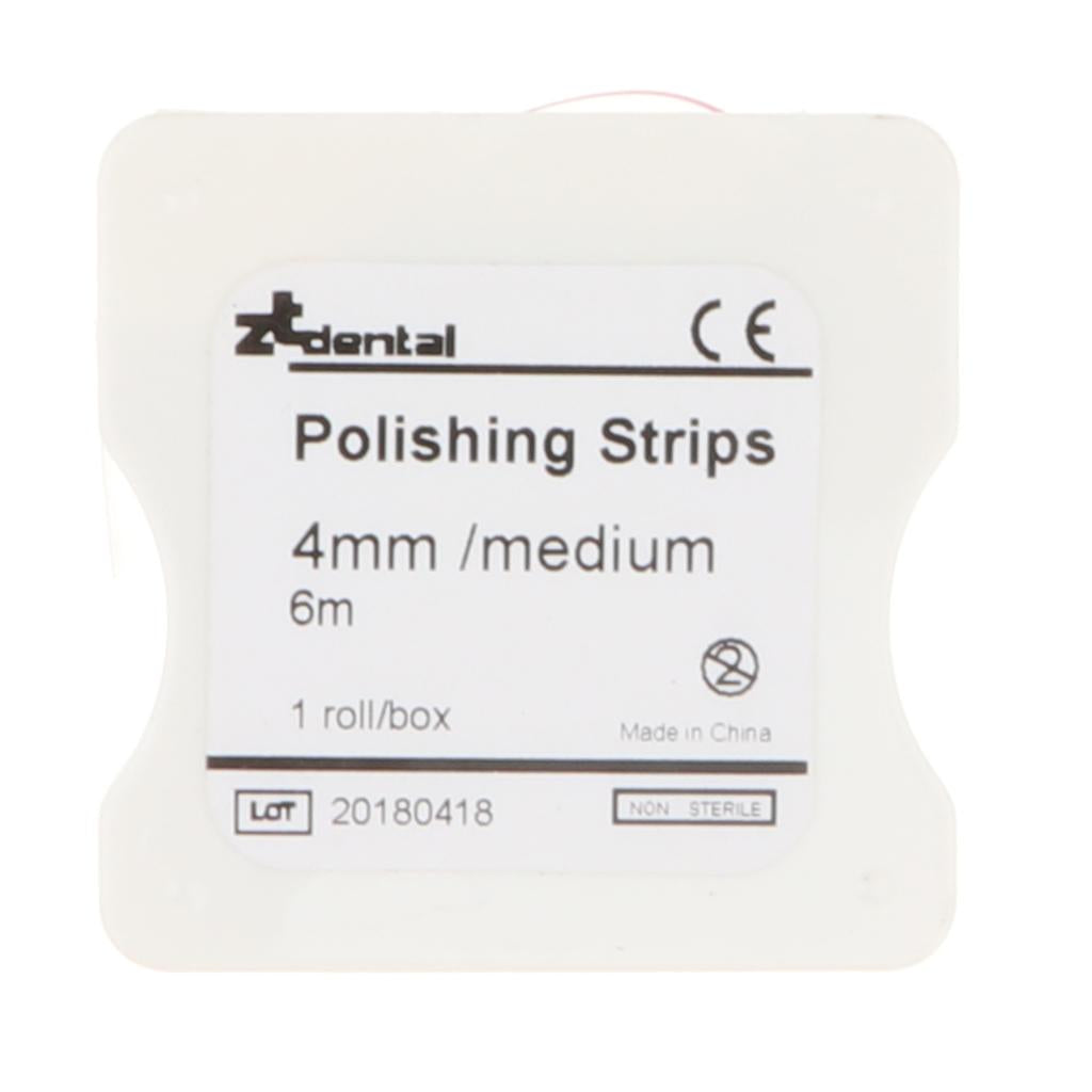 6m x Dental Medium Polishing Strips Roll Finishing Sanding Paper 50um Pink