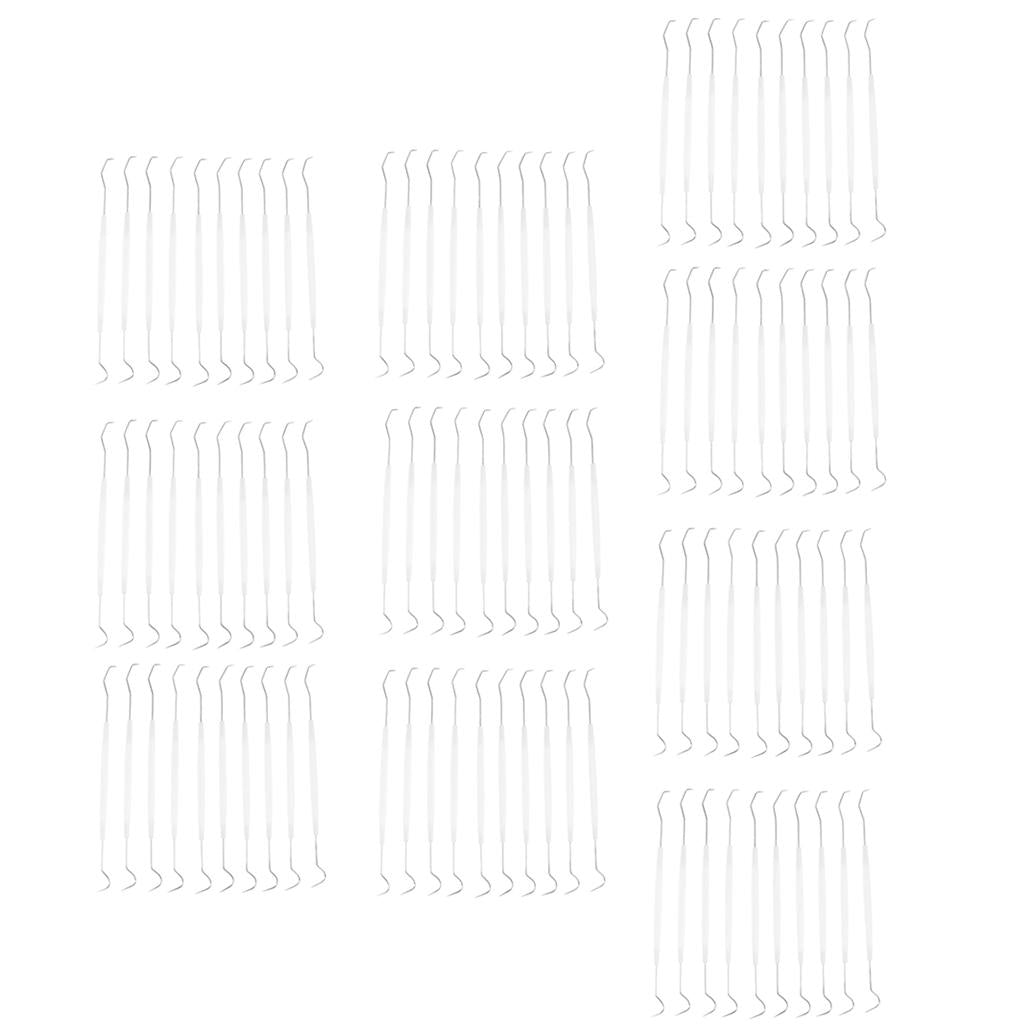 100Pcs Sterilized Disposable Dental Probe Double End Explorer Plastic Handle