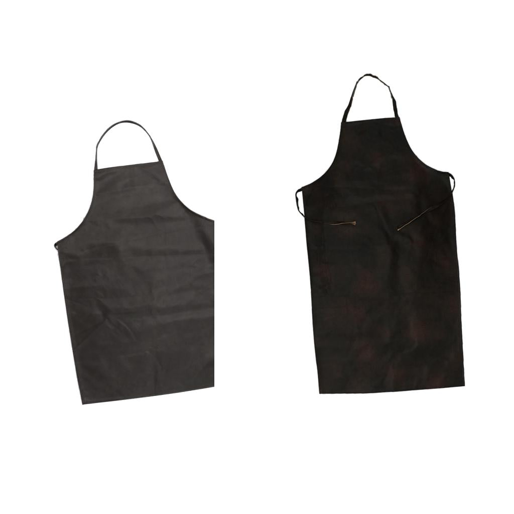 Leather Waterproof Anti-Oil Apron Home Restaurant Kitchen Cooking 116*65cm
