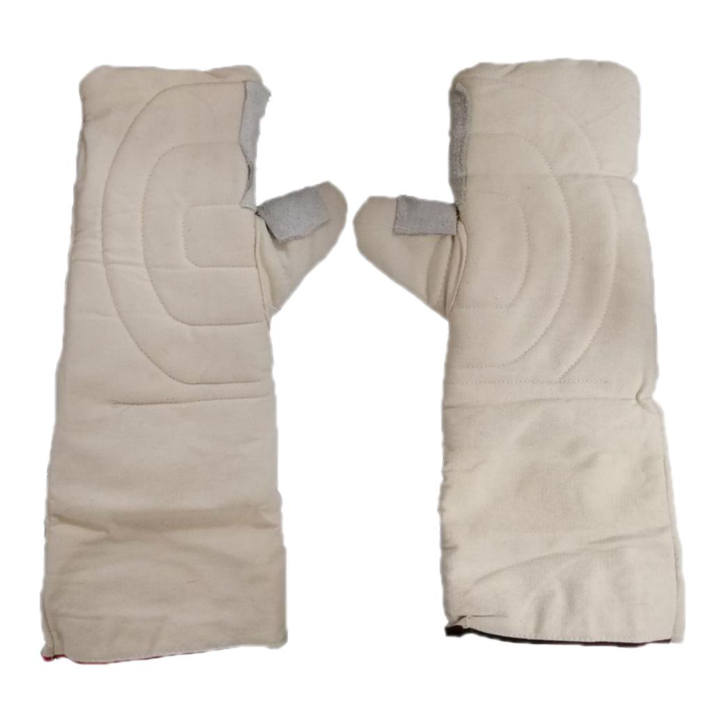 1Pair Heat Resistant Gloves Kitchen BBQ Oven Cooking Mitts 40cm