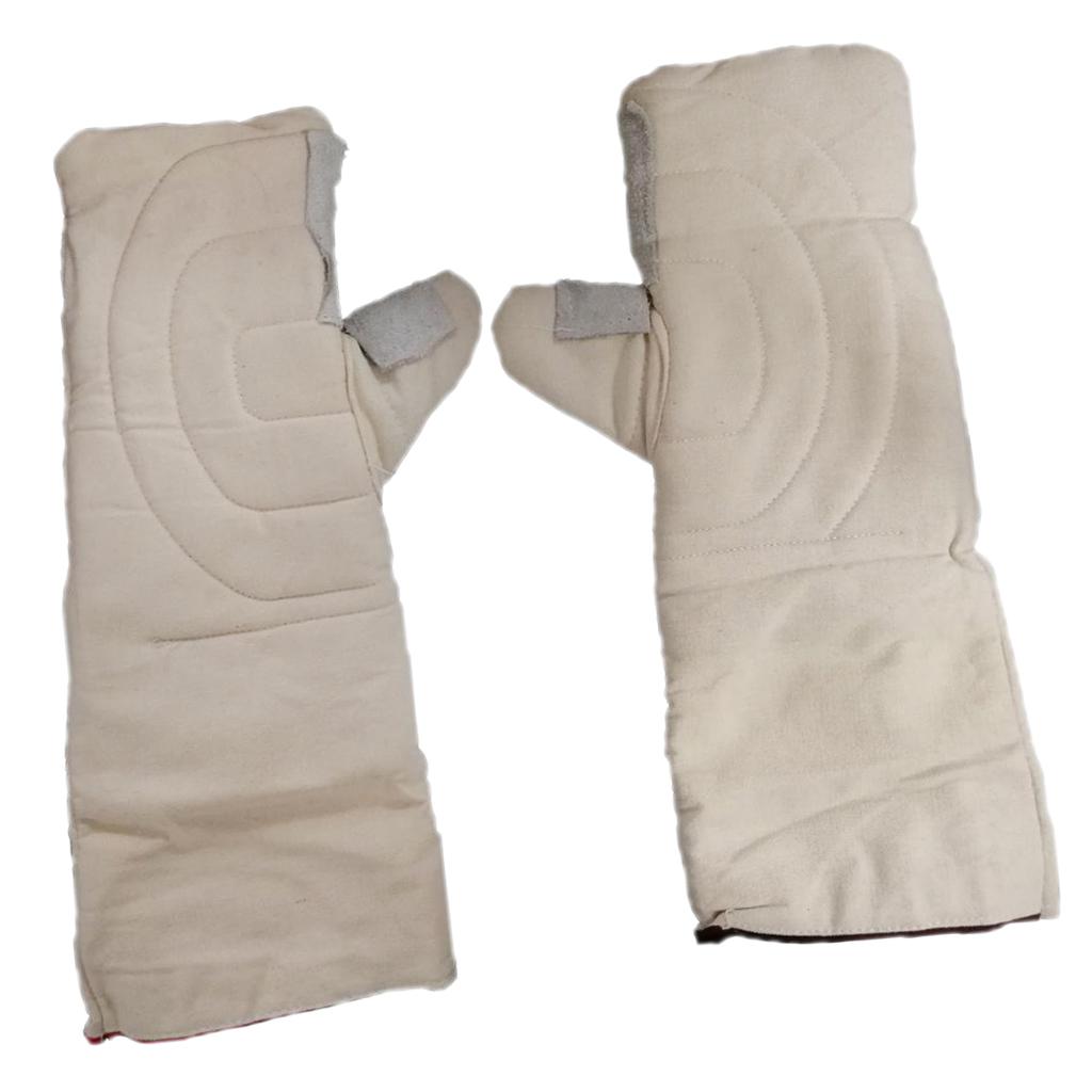 1Pair Heat Resistant Gloves Kitchen BBQ Oven Cooking Mitts 40cm