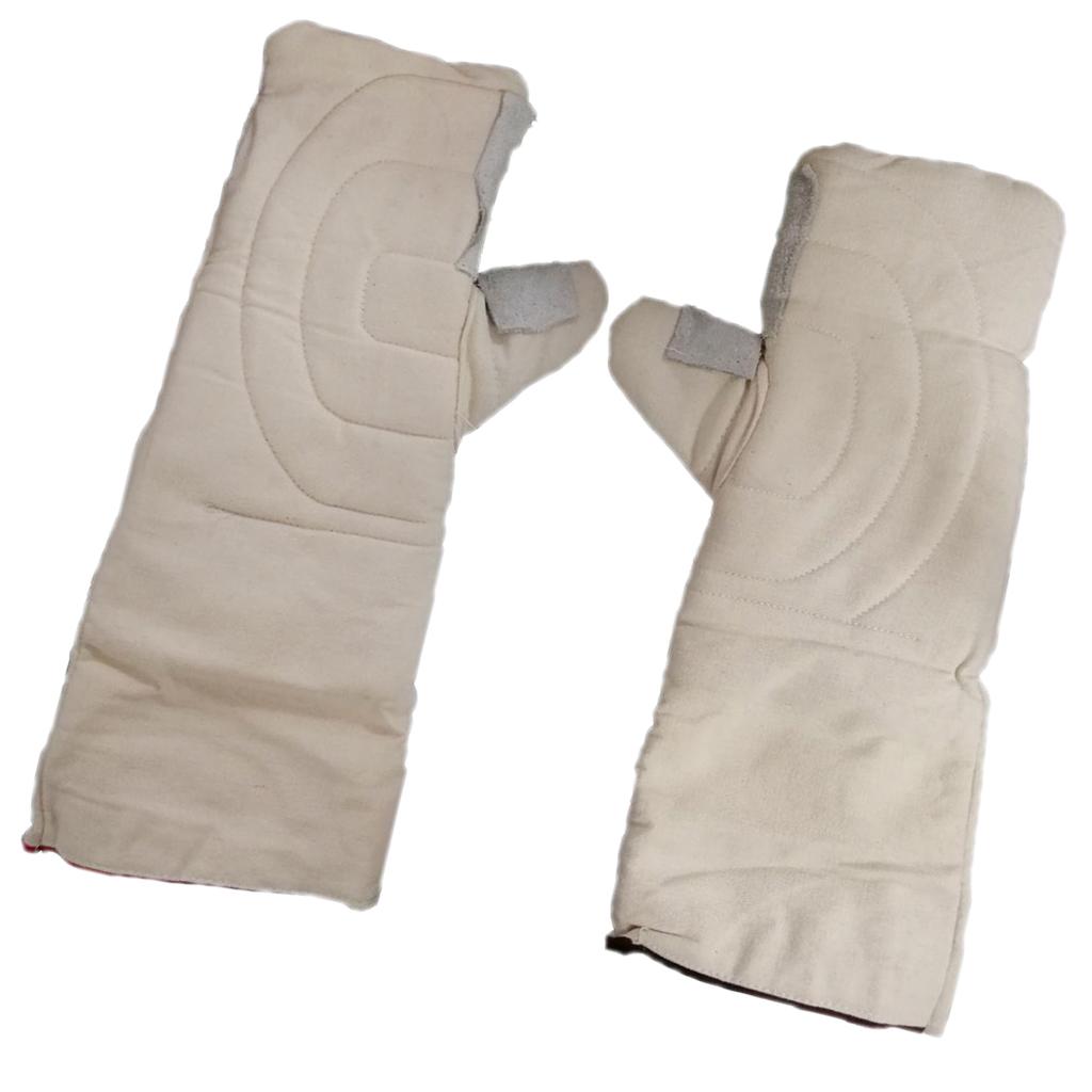 1Pair Heat Resistant Gloves Kitchen BBQ Oven Cooking Mitts 40cm