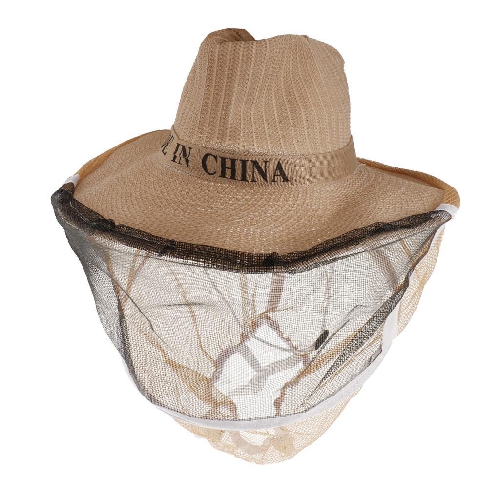 Beekeeping Beekeepers Hat Veil for Bee Protection Cowboy Hat Anti-flies